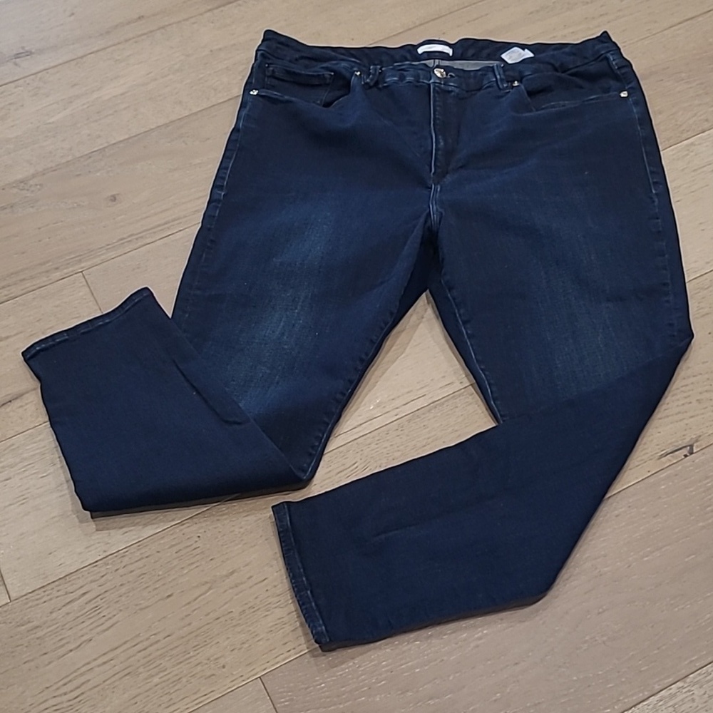 Good American Jeans Women's sz 24W High Rise Skinny Stretch GL873T Denim Jeans